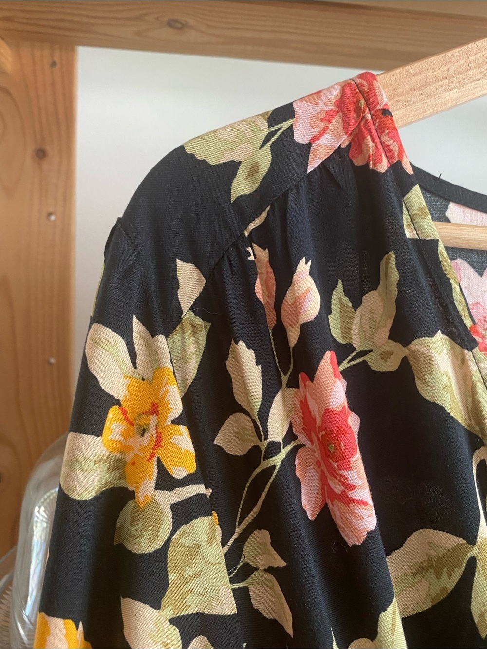 Petal and Pup Black Floral Ruana Maxi Dress 4 - Picture 10 of 16